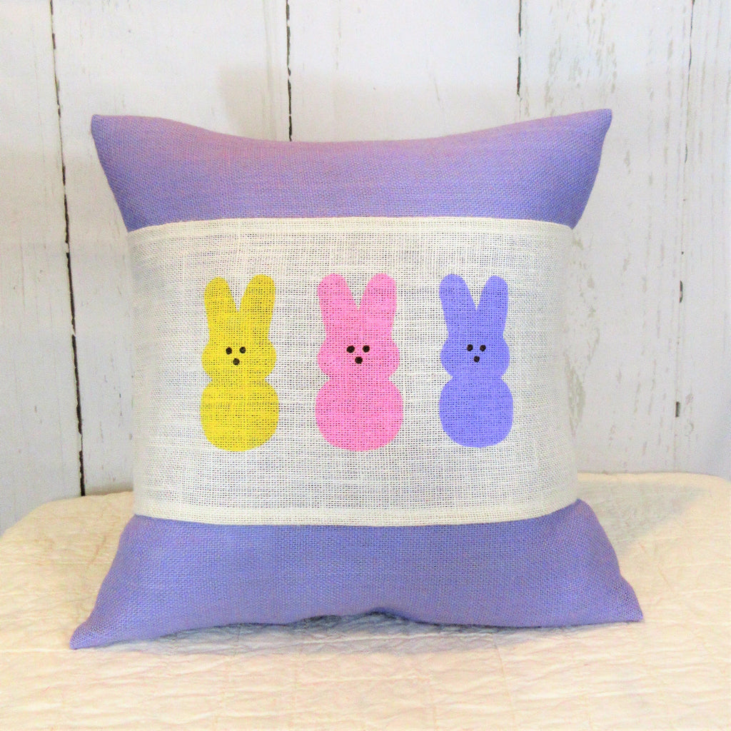 Bunny pillow wrap, burlap marshmallow bunny pillow,  Easter décor, FREE SHIPPING!