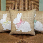 Easter Bunny Burlap Pillow