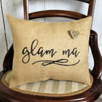 Glam ma Burlap Pillow