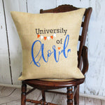 University of Florida burlap pillow cover