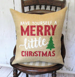 Merry Little Christmas Pillow cover