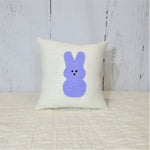 Easter Marshmallow bunnies Ivory Burlap Pillow