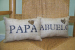 Personalized Papa Burlap Pillow