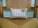 Mom, Mimi, Custom Name Personalized Burlap pillow