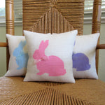 Pastel Easter Bunny Burlap Pillow