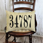 Personalized zip code pillow