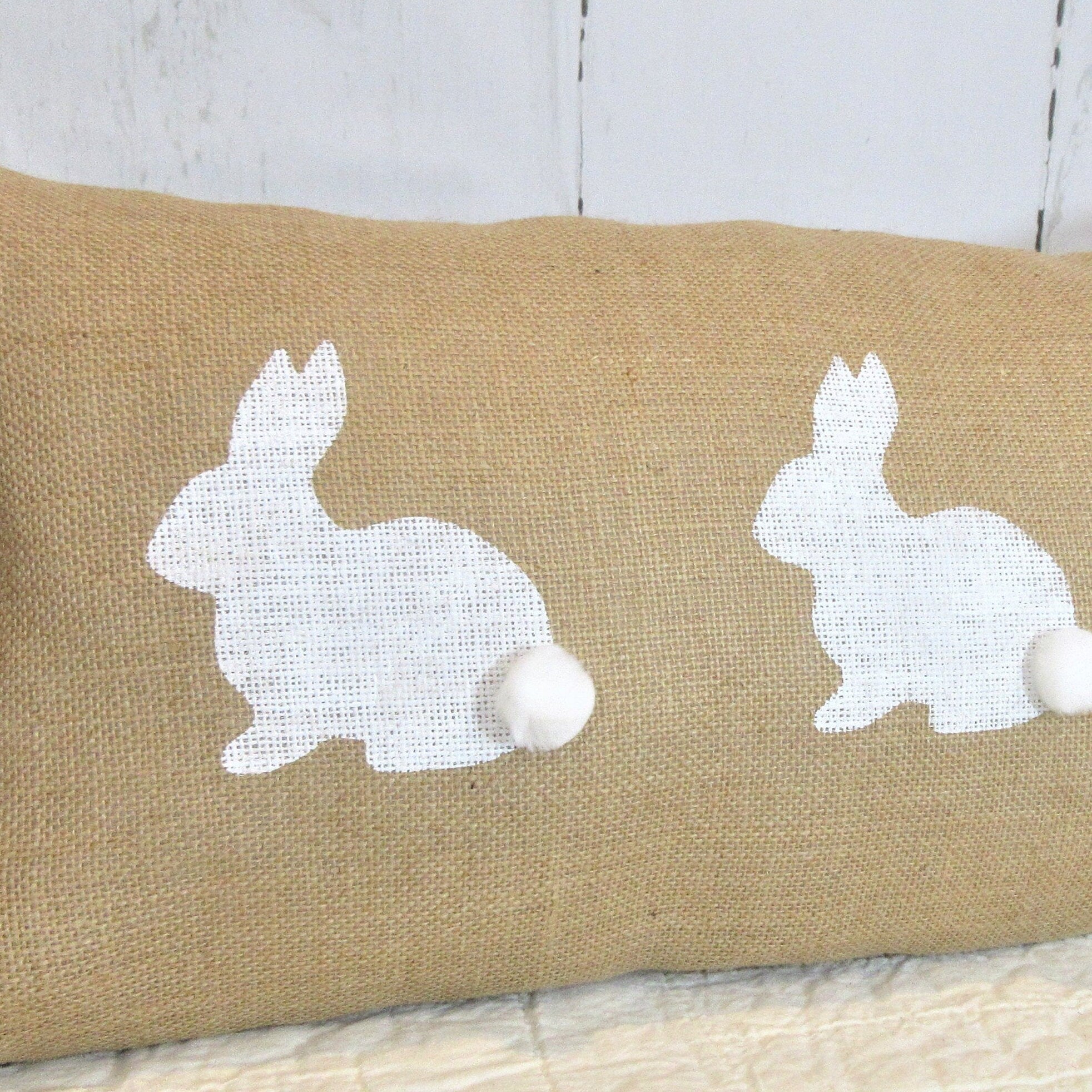 Bunny lumbar pillow cover